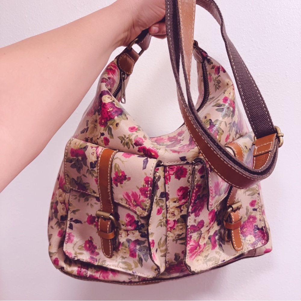 Patricia Nash Rose Leather Crossbody Bag - Picture 1 of 6